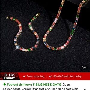 Multicolor Bracelet and Necklace Set